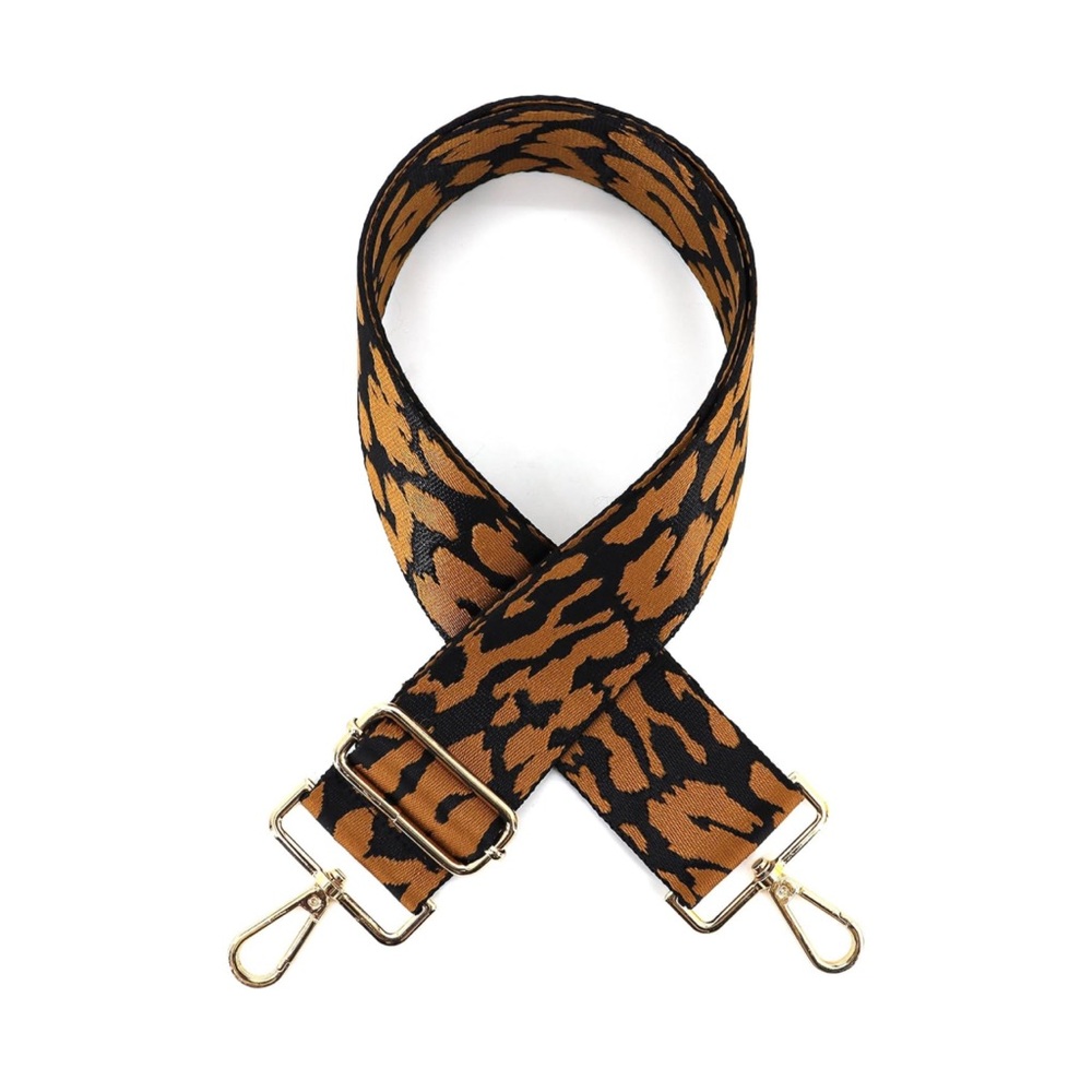 Purse Guitar Strap Animal Print Brown Black